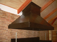 campana de acero carbono, terminacion en pintura alta temperatura