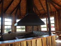 campana tipo isla en restaurante